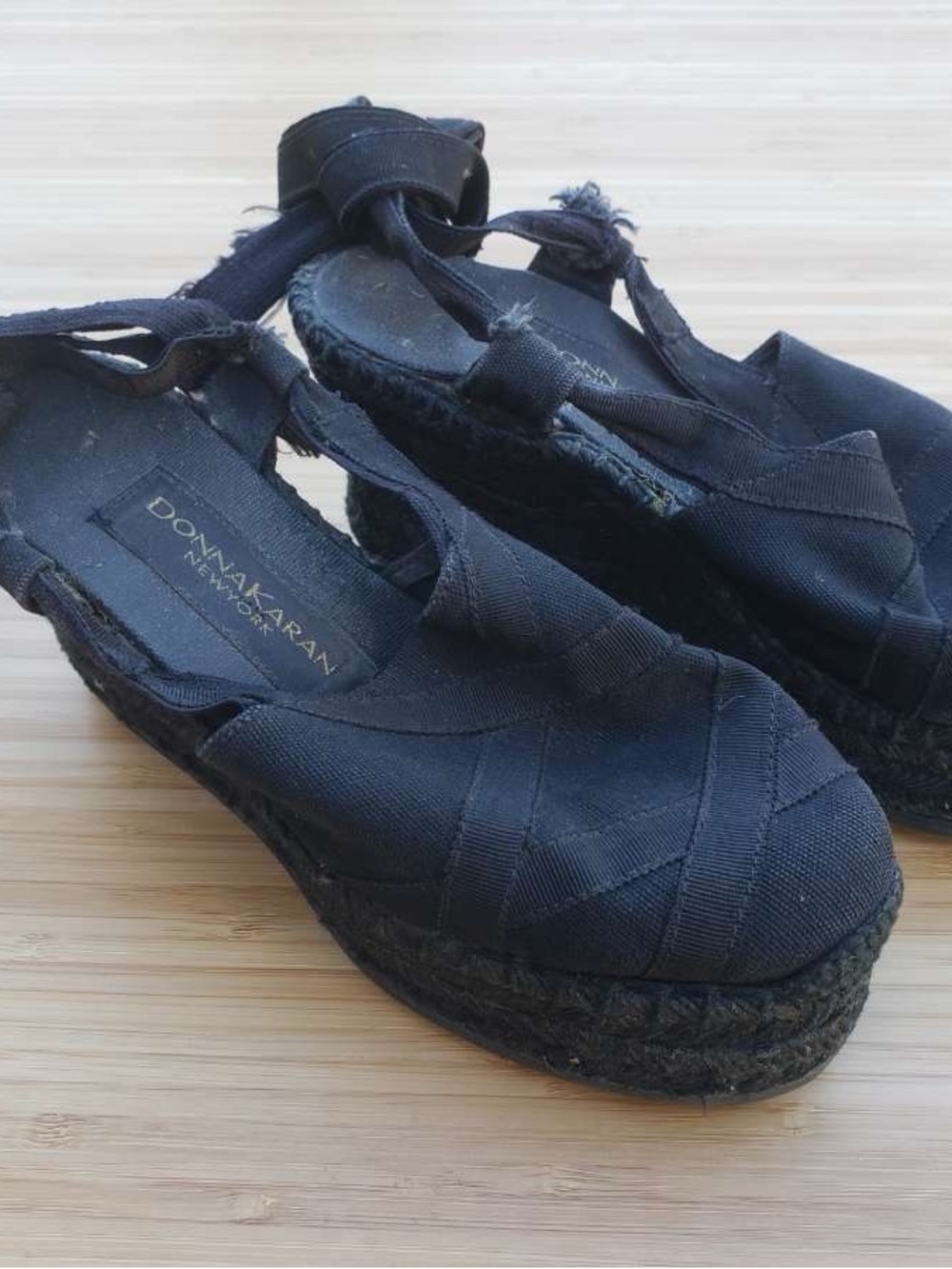 Black Donna Karan New York sandals